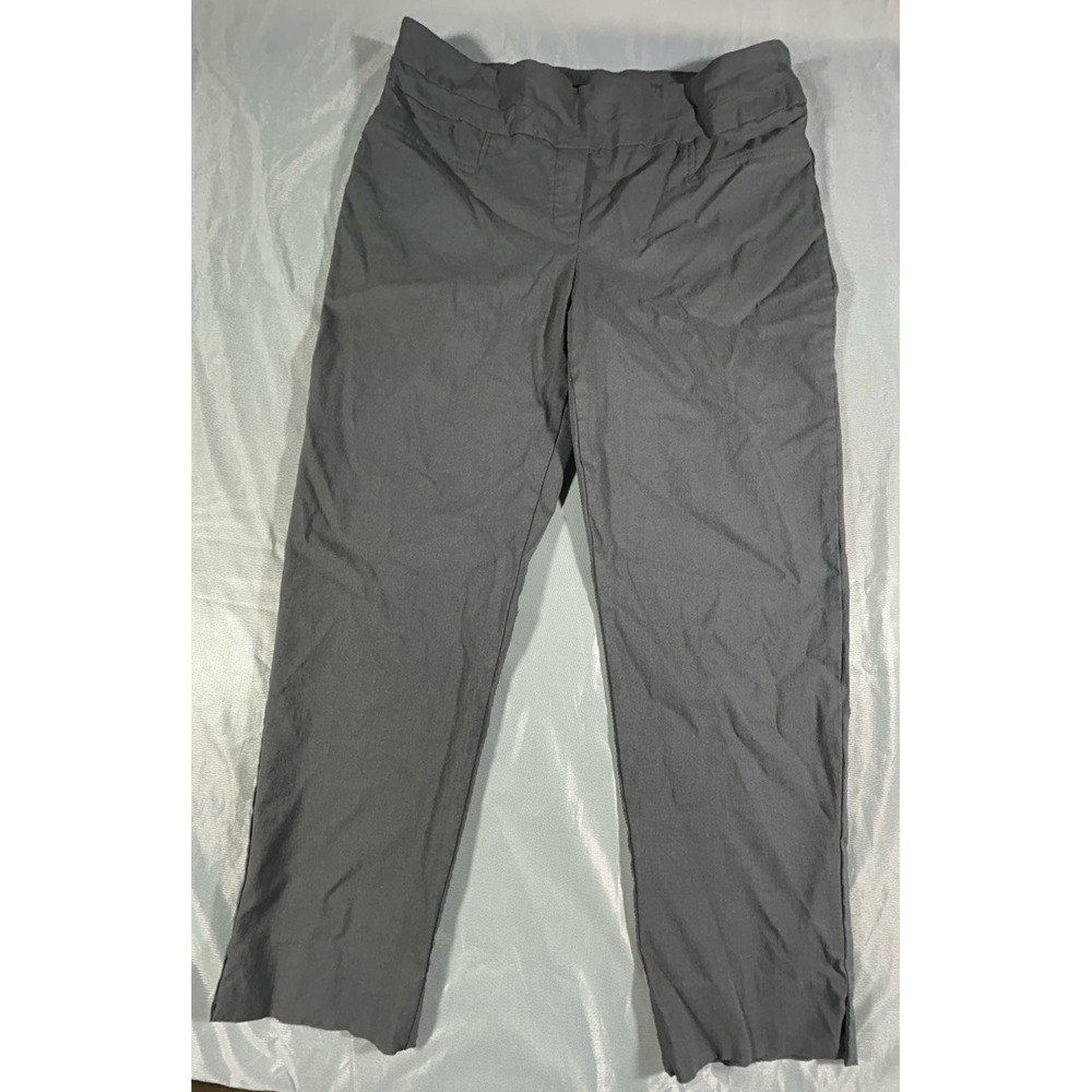 Zac & Rachel Women's Gray Wide-Leg Pull-On Pants - 14
